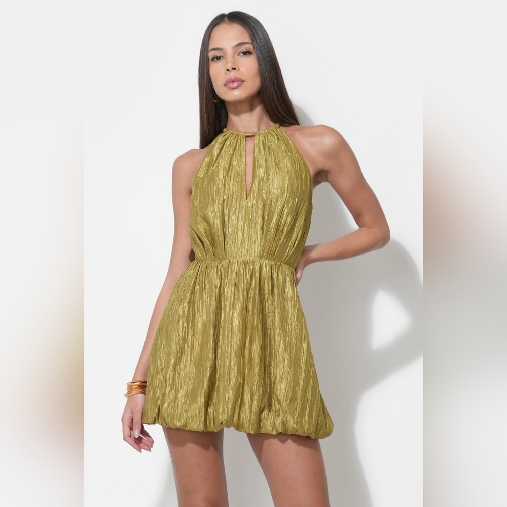 Adelyn Rae Chartreuse Mini Dress - Picture 6 of 8